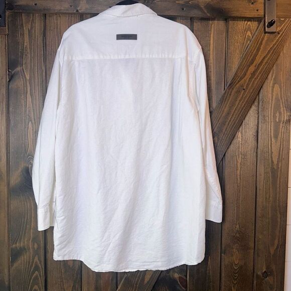 Essentials Fear of God Women's Cotton Button Down Long Sleeve Shirt - Picture 3 of 6